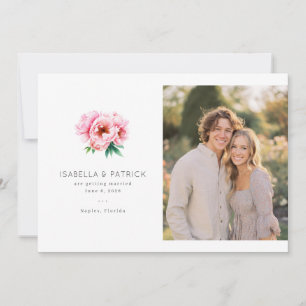 Romantic Pink Botanical Photo Save The Date