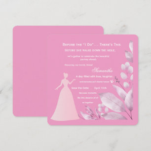 Romantic Pink Bridal Shower Invitation – Elegant B