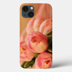 Romantic Pink Butterfly Tulip iPhone 13 Case