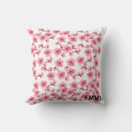 Romantic pink Cherry blosson Cushion