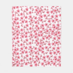 Romantic pink Cherry blosson Fleece Blanket