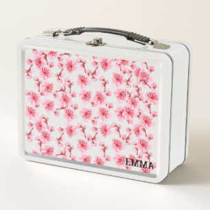 Romantic pink Cherry blosson Metal Lunch Box