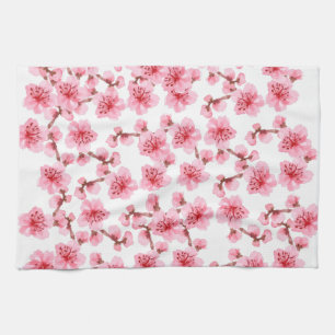 Romantic pink Cherry blosson Tea Towel
