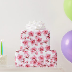 Romantic pink Cherry blosson Wrapping Paper