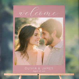 Romantic Pink Digital Portrait Acrylic Sign