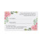 Romantic Pink Floral Beauty Salon Referral Card
