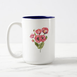 Romantic Pink Flower Bouquet Mug
