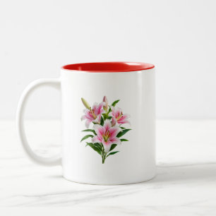 Romantic Pink Flower Bouquet Mug
