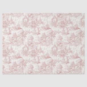 Romantic Pink French Toile Countryside Pattern (5) Tissue Paper