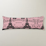romantic pink french vintage paris eiffel tower body cushion<br><div class="desc">romantic pink french vintage eiffel tower paris home accessories. Destination wedding gifts.</div>