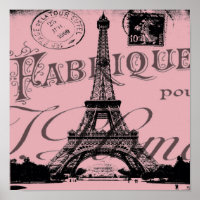 romantic pink french vintage paris eiffel tower