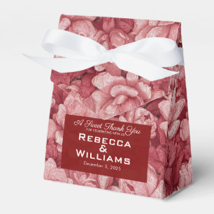 Romantic Pink Gardenias Accent Botanical Wedding Favour Box