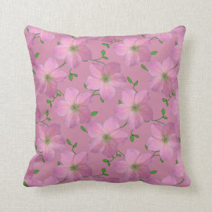 Romantic Pink Geranium Flower on any Colour Cushion