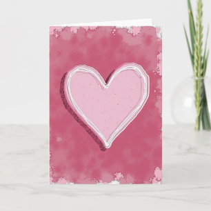 Romantic Pink Heart Card
