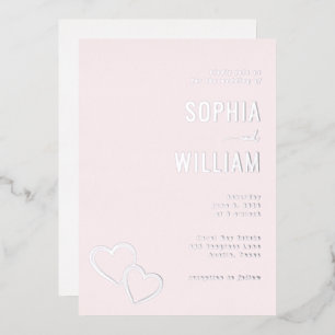 Romantic Pink Heart Invitations