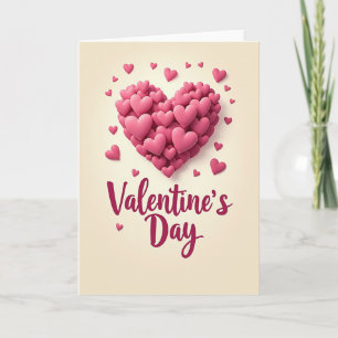 Romantic Pink Heart Love Card