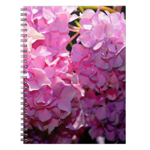 Romantic Pink Hydrangea Spiral Notebook