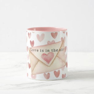 Romantic Pink Love Hearts Valentine's Day Mug
