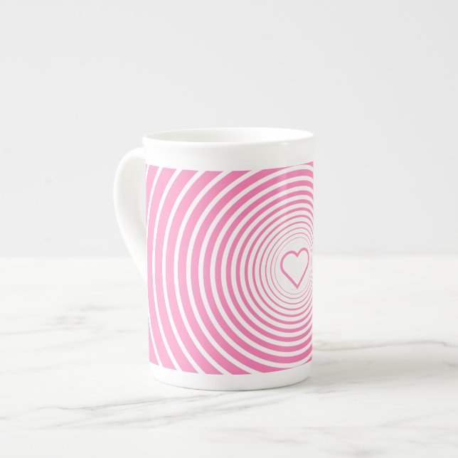 Romantic Pink Mug with Heart (Front Left)