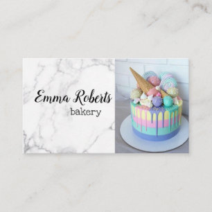 Romantic Pink Old Rose Rustic Bakery Business Card