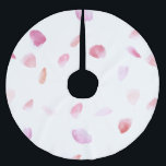 Romantic Pink Peach Rose Petals Brushed Polyester Tree Skirt<br><div class="desc">Romantic Pink Peach Rose Petals</div>