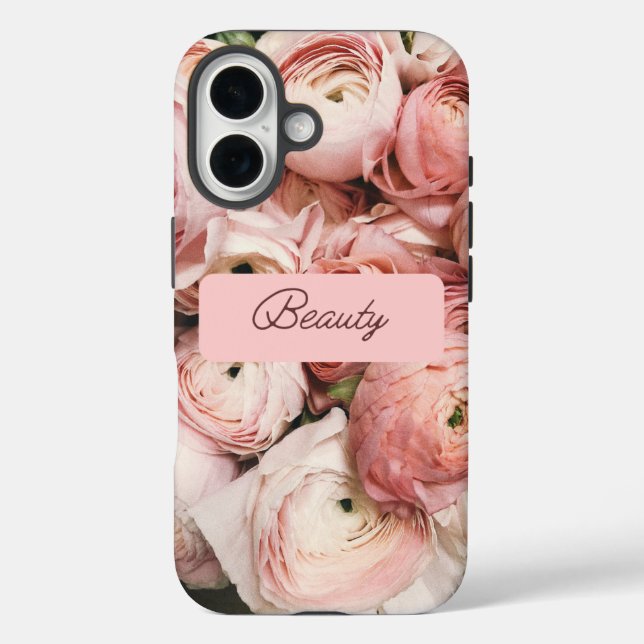 Romantic Pink  Peony iPhone 16 / iPad case (Back)