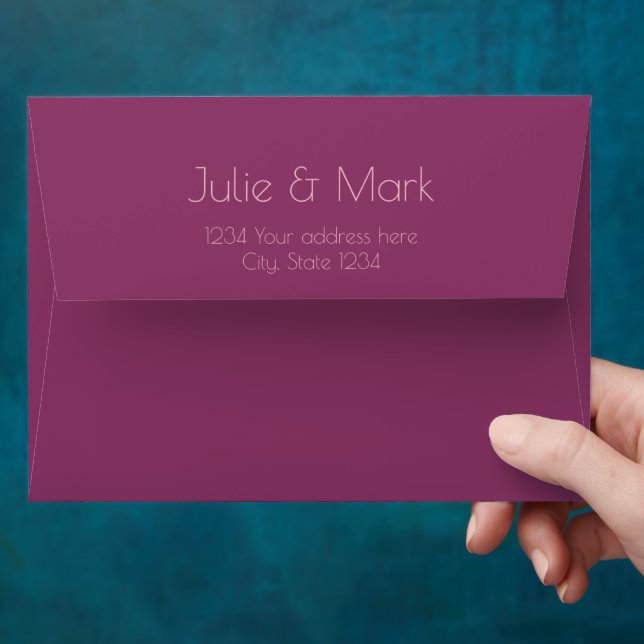 Romantic Pink Petals Wedding Envelope (Hand)
