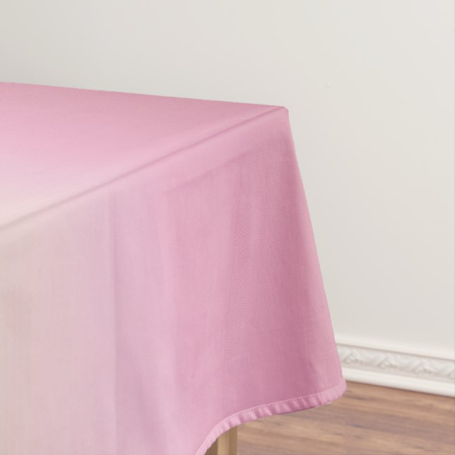 Romantic Pink & Pretty Ivory Cream Gradient Ombre  Tablecloth (In Situ)