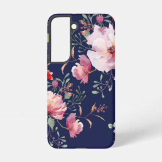 Romantic Pink & Red Floral Botanical Pattern | Samsung Galaxy Case