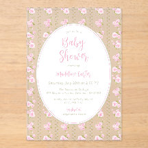 Romantic Pink Rose Baby Shower