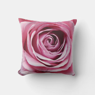 Romantic pink rose bud nursery decor cushion