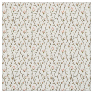 Romantic Pink Rose Flowers Fabric