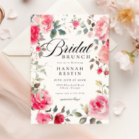 Romantic Pink Rose Garden Bridal Shower Brunch