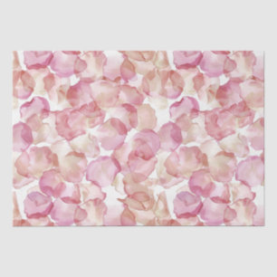 Romantic Pink Rose Petals Floral Bridal Shower Tissue Paper
