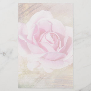 Romantic Pink Rose Stationery