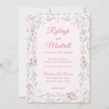 Romantic Pink Roses and Greenery Wedding