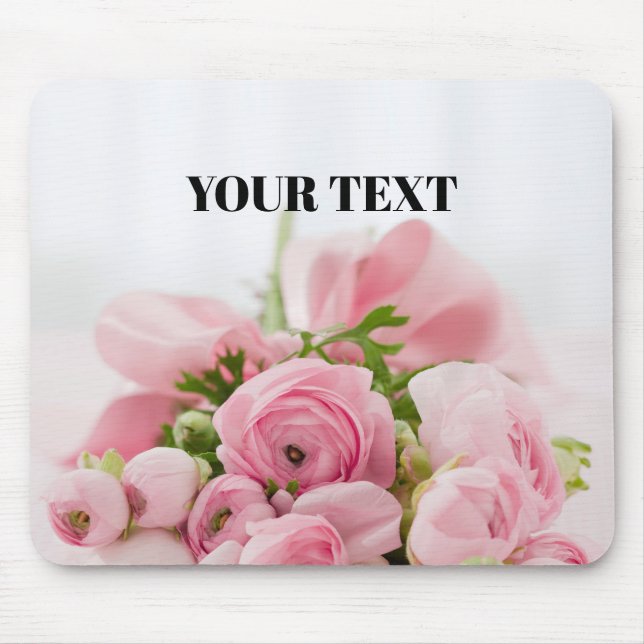 Romantic Pink Roses Mouse Pad (Front)