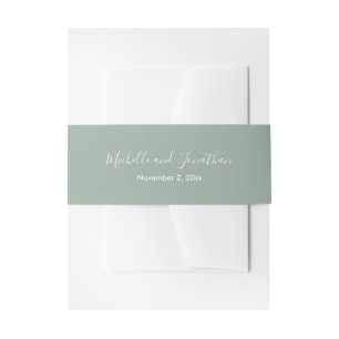 Romantic Pink Roses Wedding Invitation Belly Band