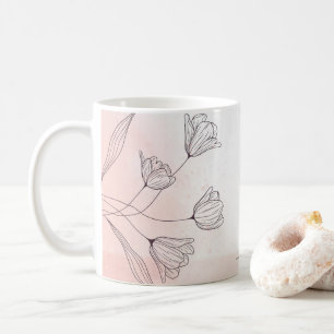 Romantic Pink Watercolor Floral Coffee Mug – Gift