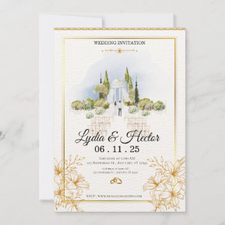 -Romantic-Pink-Watercolor-Floral-Couple-Wedding- Holiday Card