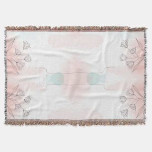 Romantic Pink Watercolor Floral Dopp Kit – Elegant Throw Blanket