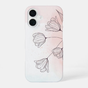 Romantic Pink Watercolor Floral iPhone 16 Case