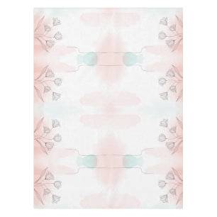 Romantic Pink Watercolor Floral  Tablecloth