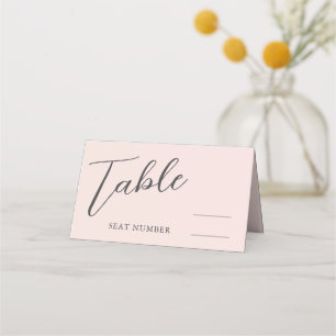 Romantic Pink Wedding Place Card