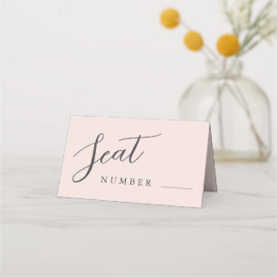 Romantic Pink Wedding Seat Place Card