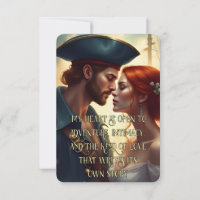 Romantic Pirate Love Double-Sided Affirmation Card