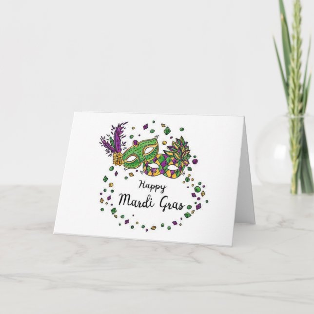 ROMANTIC PLANS FOR ***MARDI GRAS*** CARD (Front)
