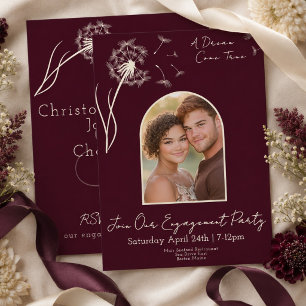Romantic Plum Noir Dandelion Photo Engagement