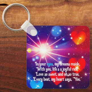 Romantic Poem Key Ring