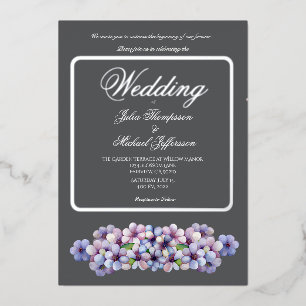 Romantic Poetic Lilac Watercolor Floral Wedding